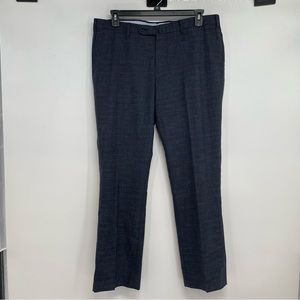 Incotex Dress Pants Size US 38 X 30 Blue Check Wool